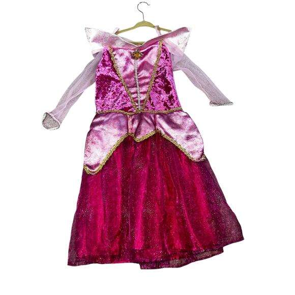 Disney Parks Princess Sleeping Beauty (Aurora) pink ball gown Costume girls sz S - Picture 1 of 11